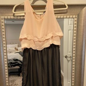 Sundress. Light pink and navy